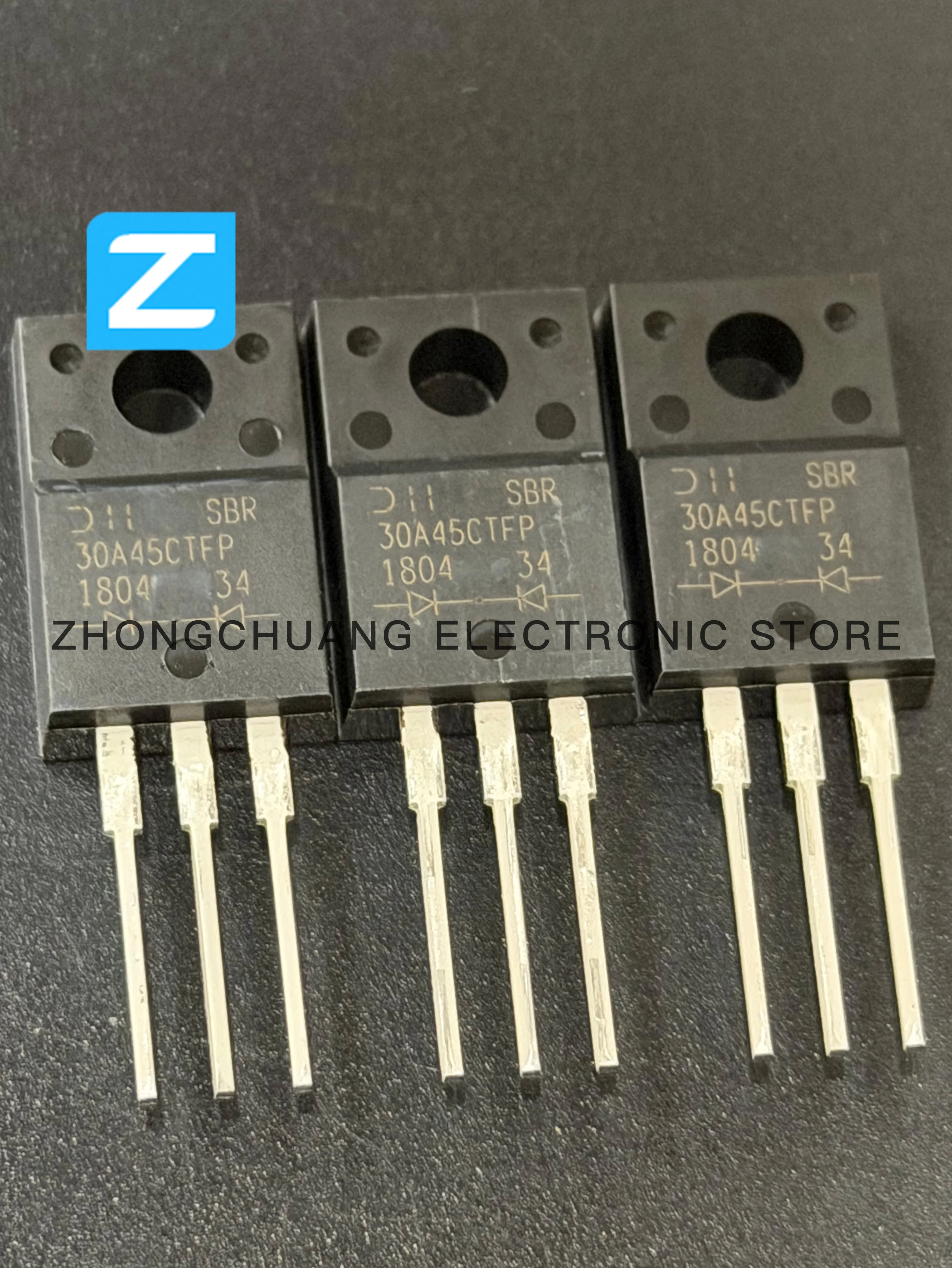 1-10PCS SBR30A45CTFP TO-220F 45V 30A SUPER BARRIER RECTIFIER new original