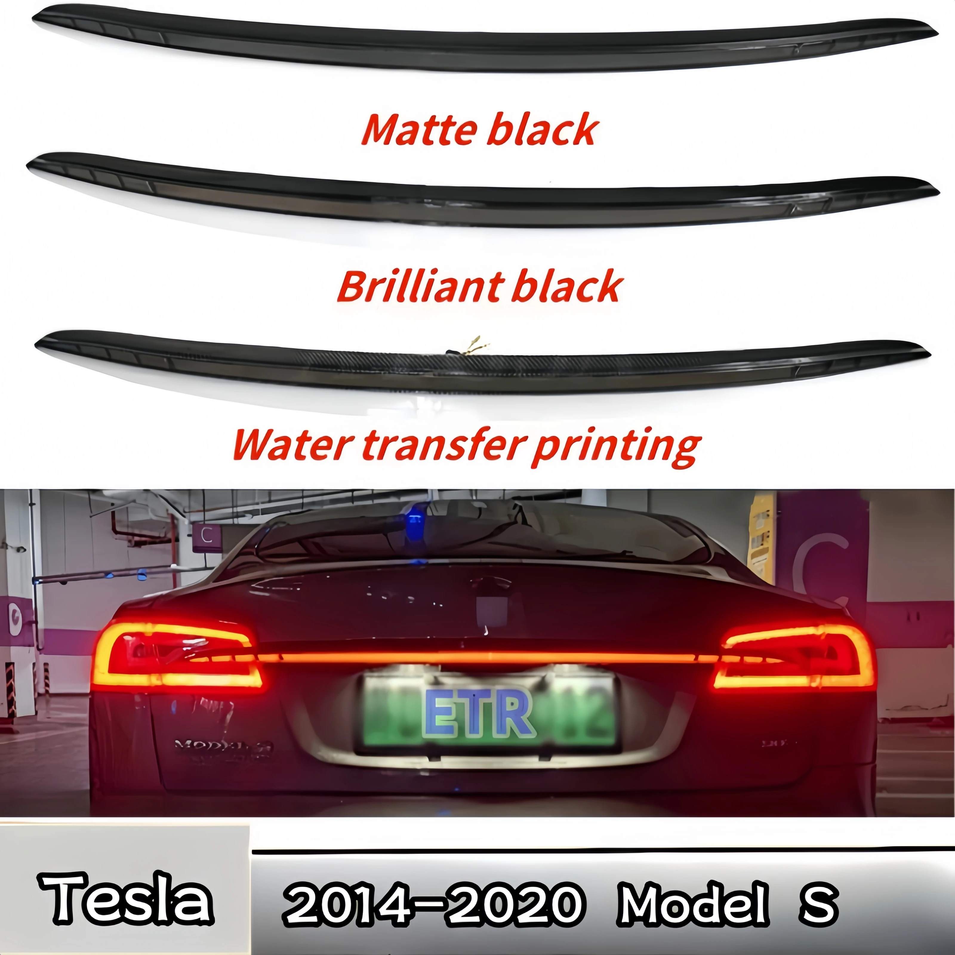 ETR optimum The through-taillight is a new upgrade the for Tesla model s rear boot light 2014-2020