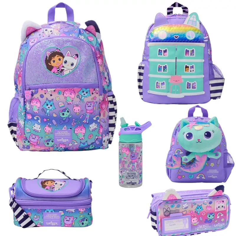 Mochila escolar Original de Australia Smiggle para niños, mochila de hombro Gabby para niñas, bolsa de comida, bolsas de modelado bonitas de 3 a 7 años, regalo de 14 pulgadas