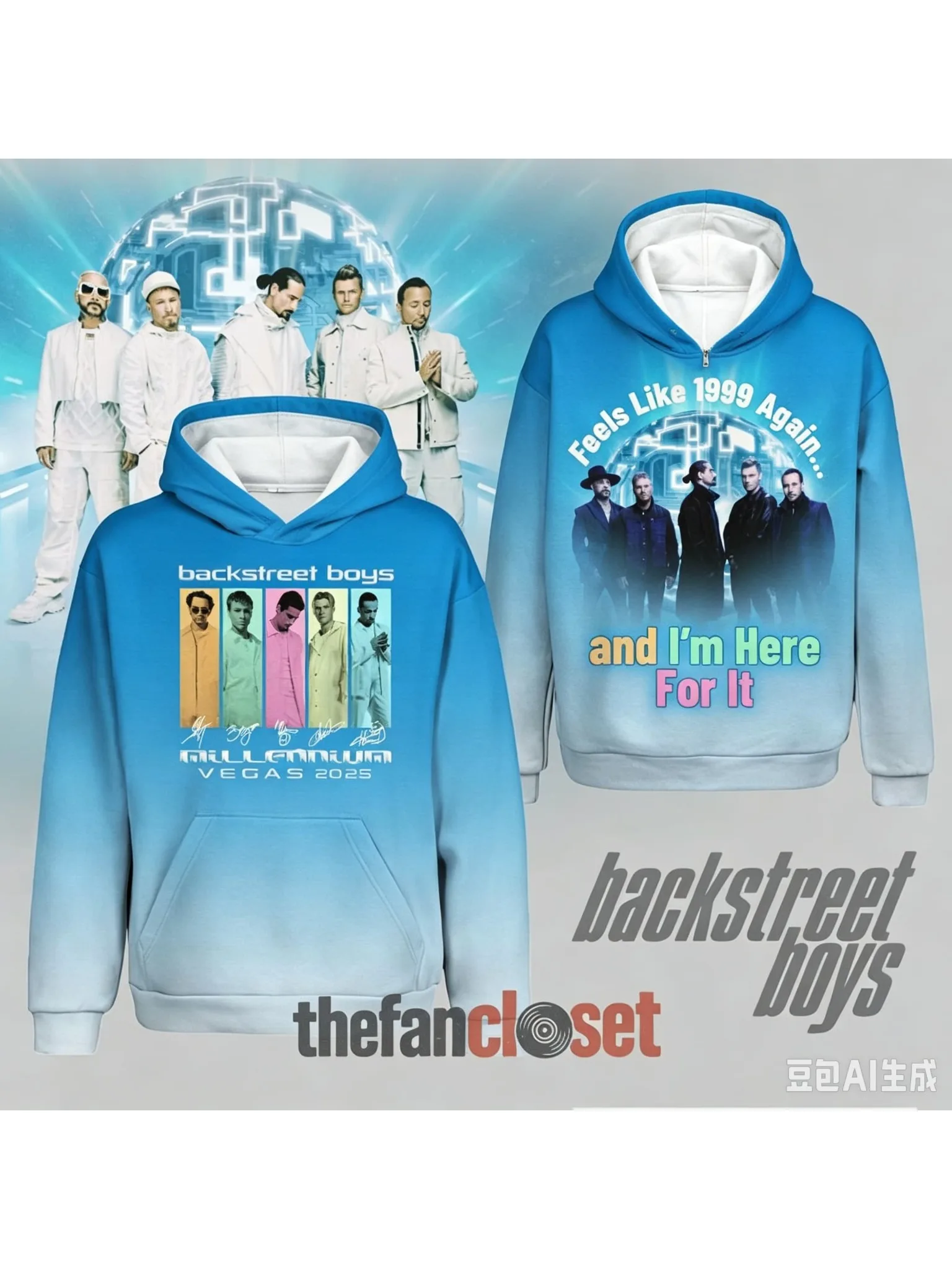 2027 Backstreet Boys Into The Millennium Tour Hoodie Unisex Kapuzenjacke Lässige Streetwear Fan-Geschenk Sweatshirt Familien-Set