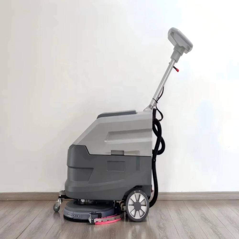 New Design Compact Walk-behind Floor Scrubber Dryer Home Commercial Floor Cleaner