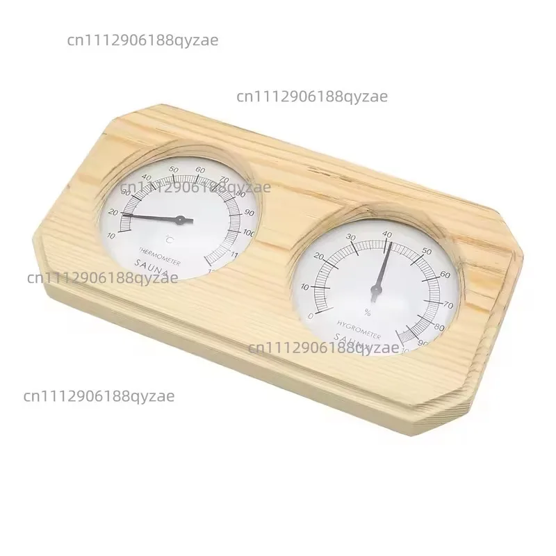 Wood Thermometer Hygrometer for Sauna Room - Steam-Resistant Temp & Humidity Meter for Bath/Indoor Sauna Use