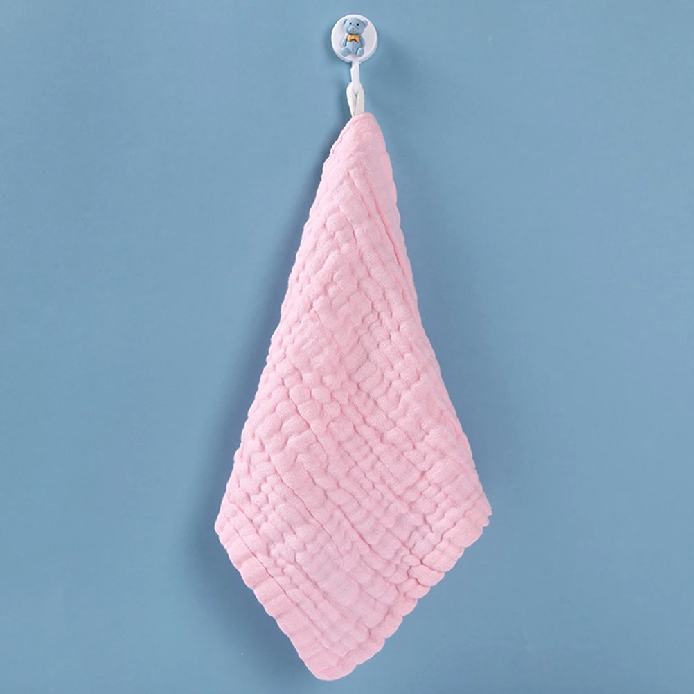 

5pcs Pink Pure Towels Muslin Baby Burp Cloths Face Washcloths Drool Saliva Hand Towels Soft Absorbent Comfortable