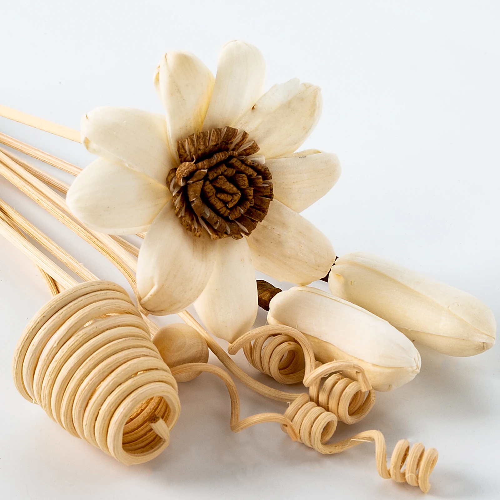 7Pcs Kunstmatige Zonnebloem Rotan Stokken Fireless Geuren Riet Diffuser Stok Diy Home Decor