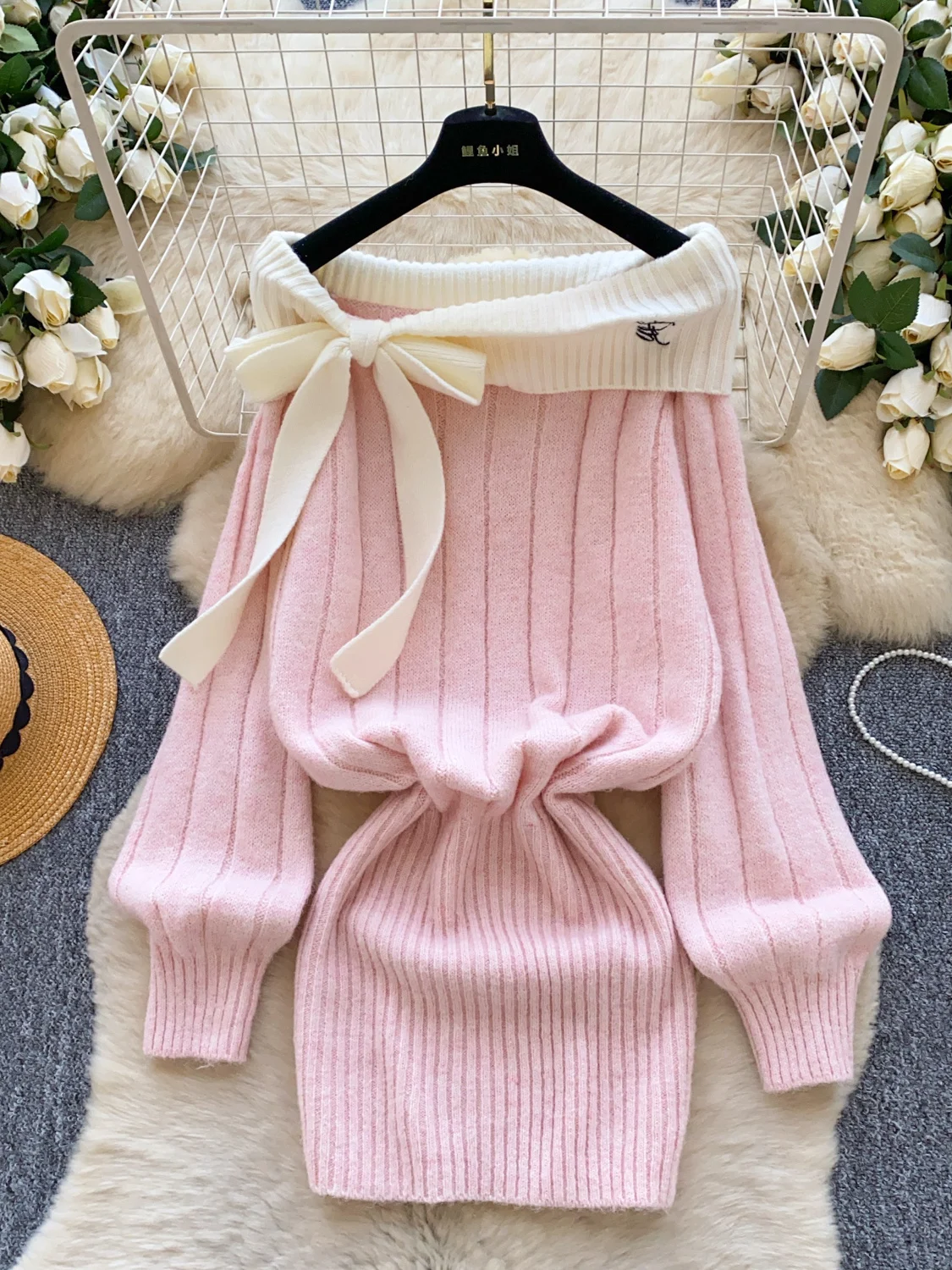 الحلو لطيف Sle طويل Sve محبوك الدكتور المرأة عالية الخصر Bodycon سترة الدكتور Ci تخفيف ألف خط صورة ظلية