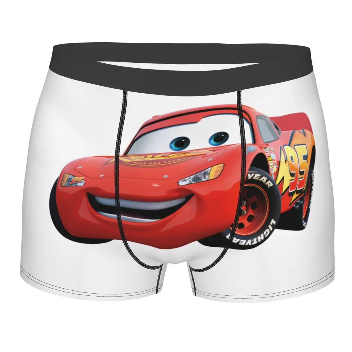 

Cars Cartoon Lightning Mcqueen Underwear Men Sexy Print Customized Boxer Shorts Panties