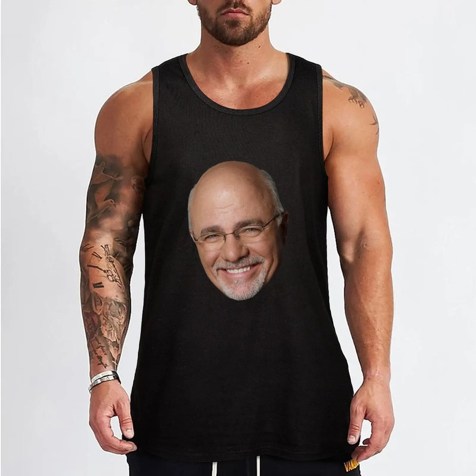 Dave Ramsey smiling face Tank Top Body man Sportswear for men vest for men summer