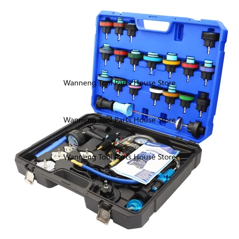 Car Water Tank Leak Detector Tool with Vacuum Pressure Gauge Cooling Antifreeze Filler Refrigeration Testing Equipment