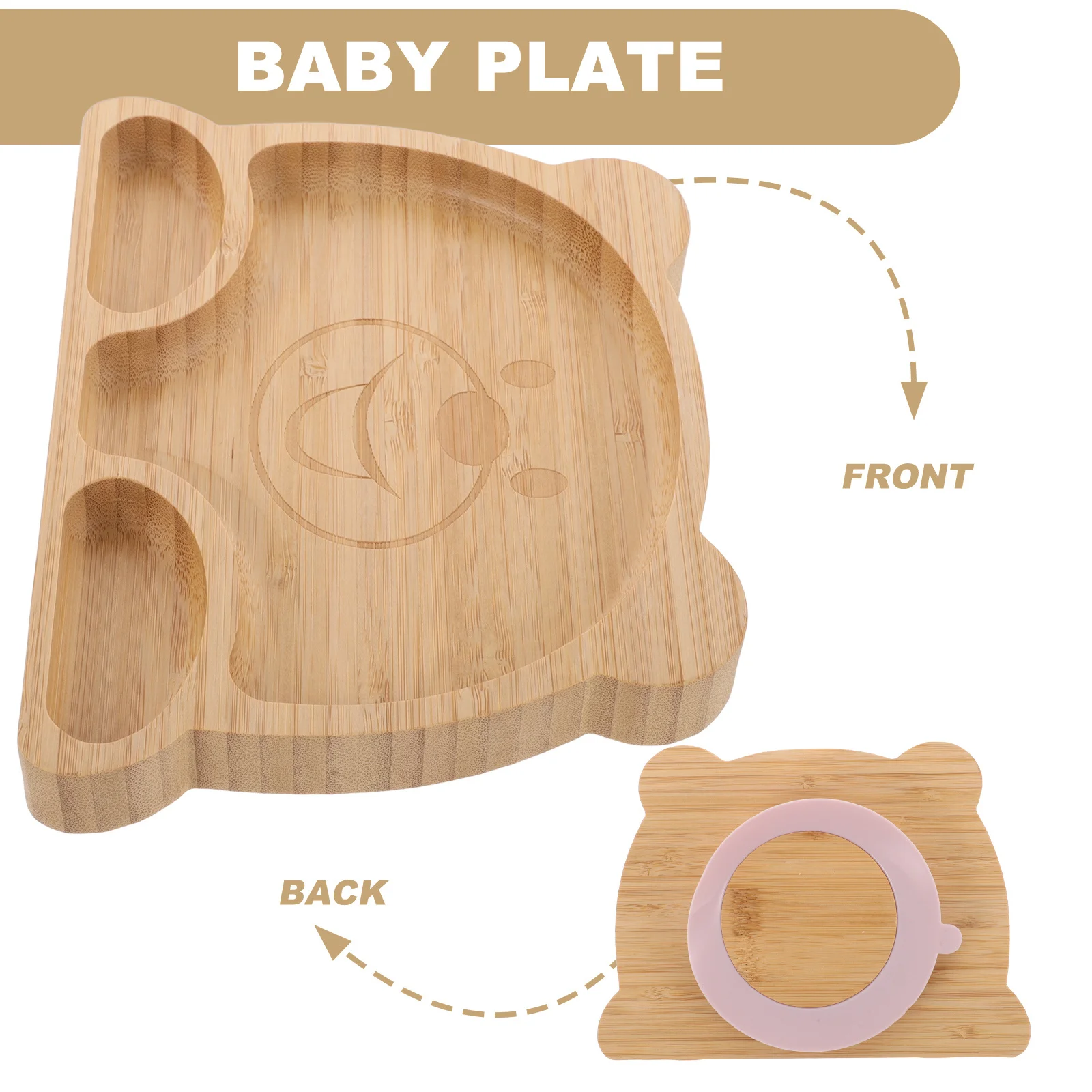 

Детская бамбуковая разделенная присоска, тренировочная тарелка для кормления малышей с героями мультфильмов, детская посуда, детские разделенные тарелки, бамбуковые тарелки