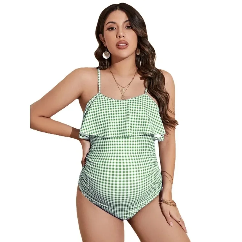 

Pregnant Women Bikinis One-piece Swimsuit Belly Support Sexy Swimwear Maternity Swimming Clothes Bathing Suit