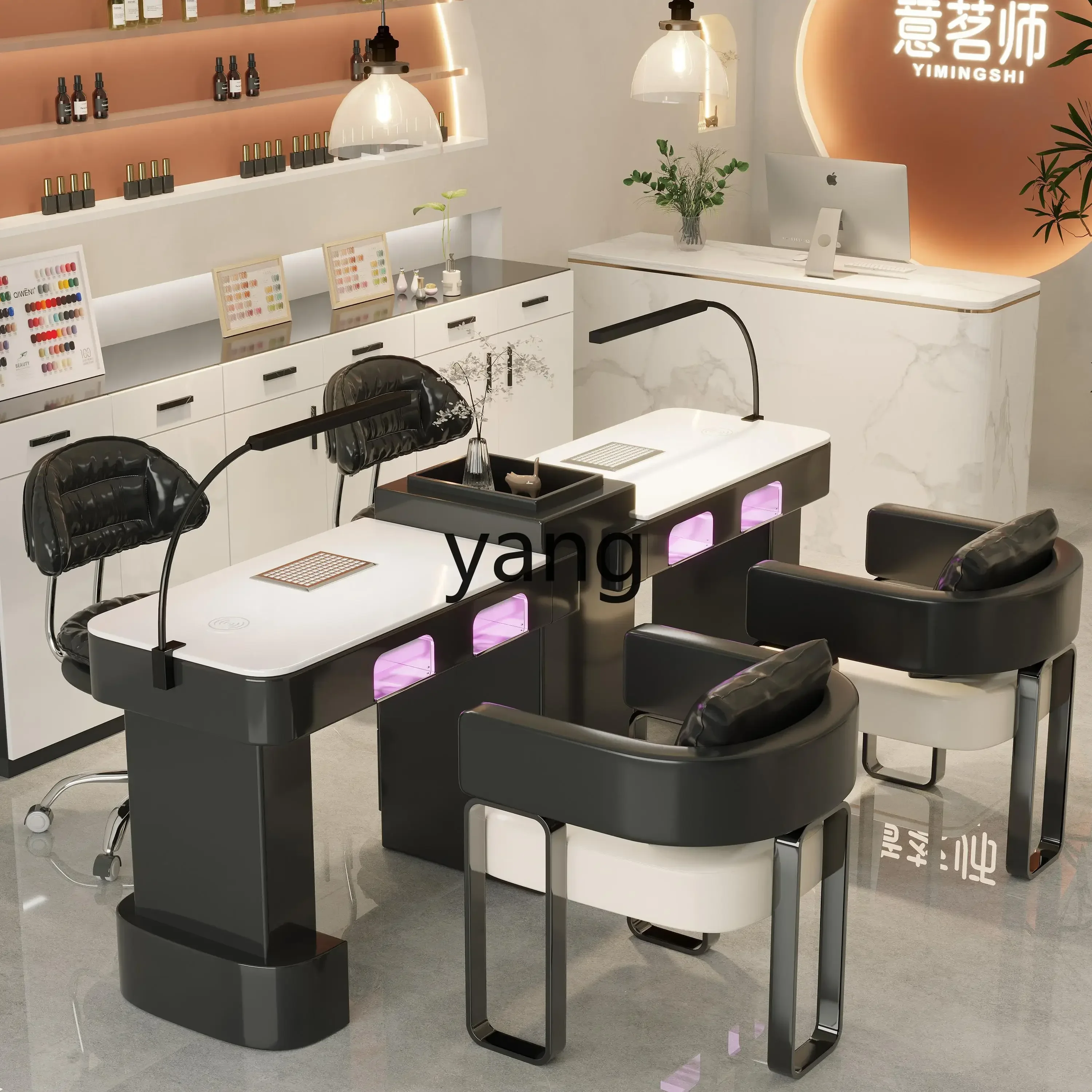 CX1 marble high-power manicure table and chair set full set of high-end combination
