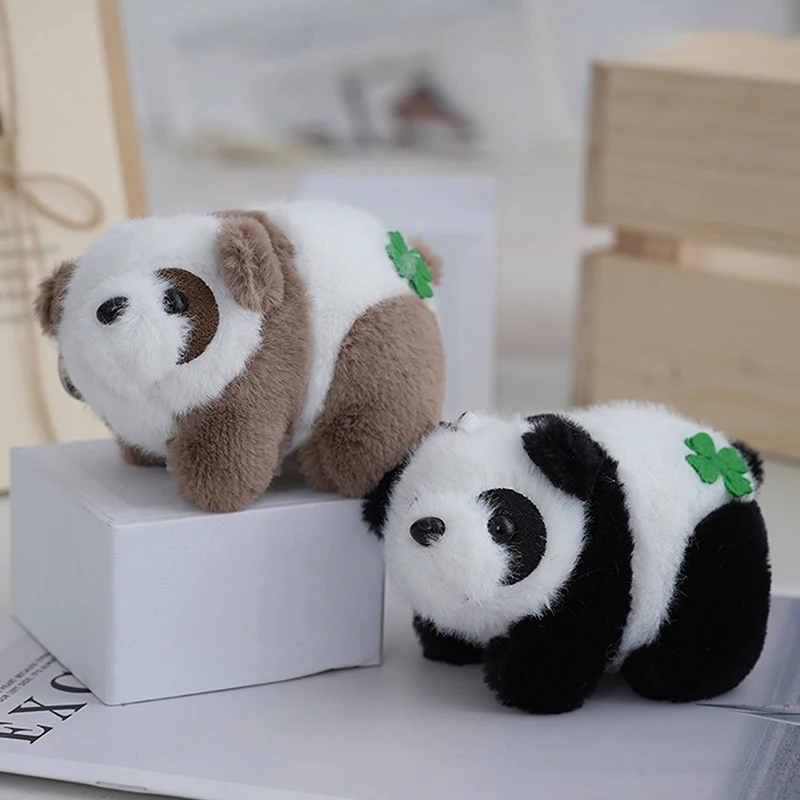 Llavero colgante de juguete de Panda de Animal de peluche lindo, colgante de mochila, adornos, regalos, 1PC