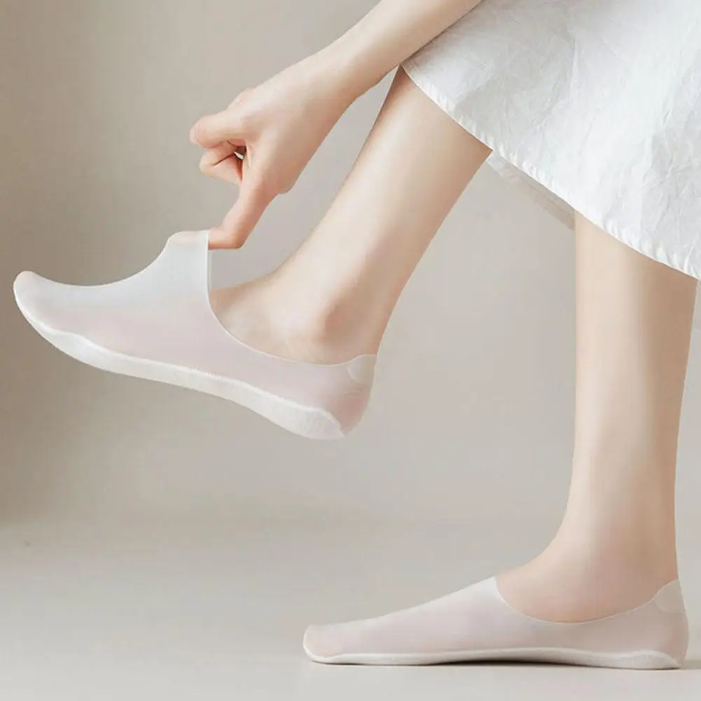 Invisible Silicone Anti-slip No Show Thin Socks Summer Breathable Sock Slippers Non Slip Hidden Low Cut Socks For Flats Sneakers