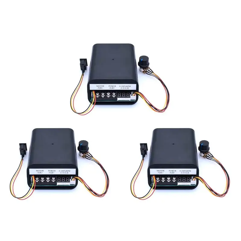 

[AAAE 2026] 3X DC 10-55В 60А PWM контроллер скорости двигателя 0-100% об/мин, цифровой, регулируемый, с LED-дисплеем, для прямого и обратного вращения