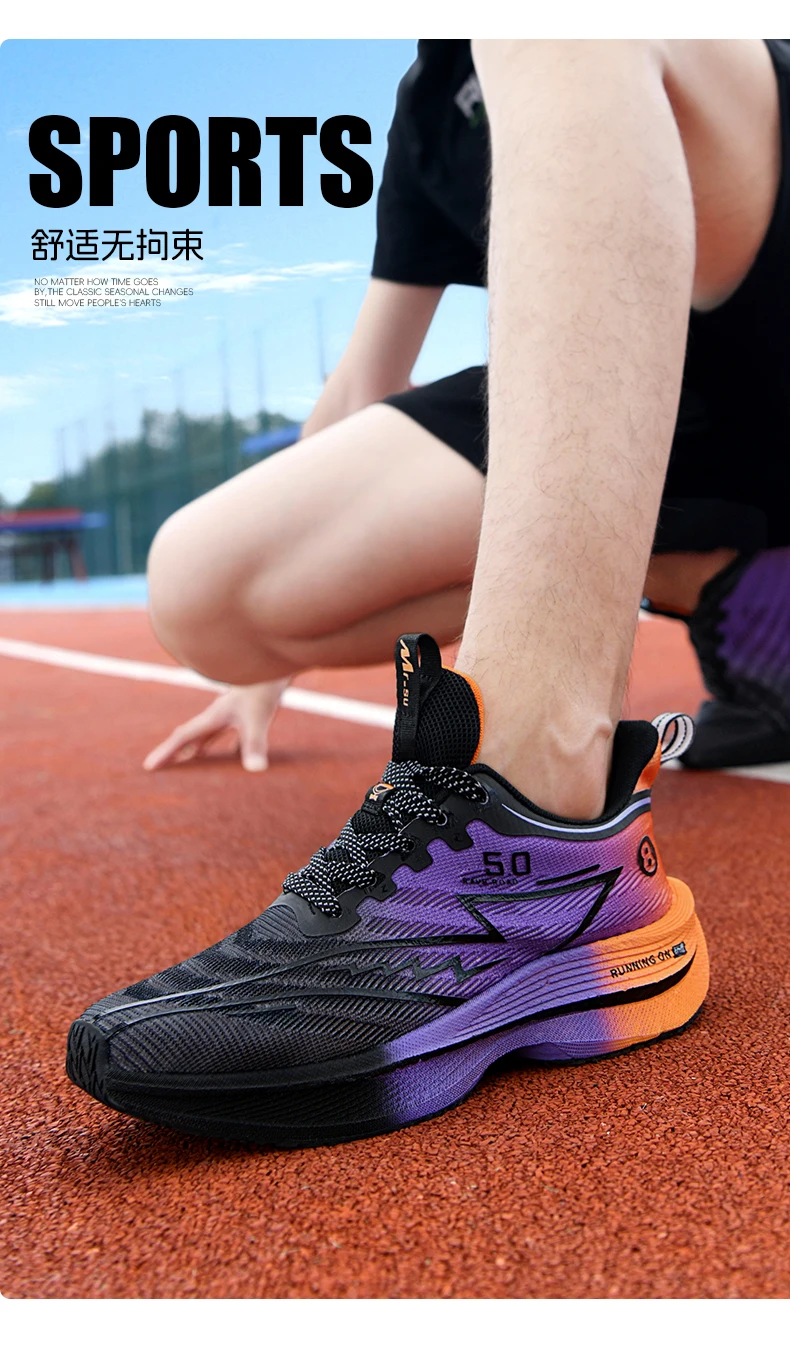 Men Sports Running Shoes Carbon Board Air Cushion Breathable Lightweight Women's Comfortable Athletic Nonskid Sneakers Sab76fd1641e6418c9fd58eb4a26d8d13H