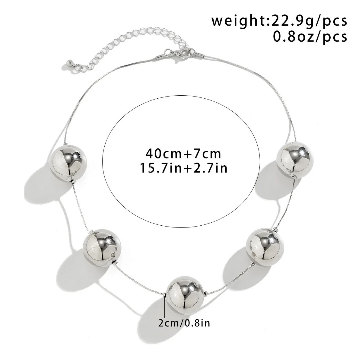 Hip Hop Big Ball Positioning Collar Short Necklace Women 2023 Simple Creative Punk Style Men's Fashion Party Jewelry Gifts