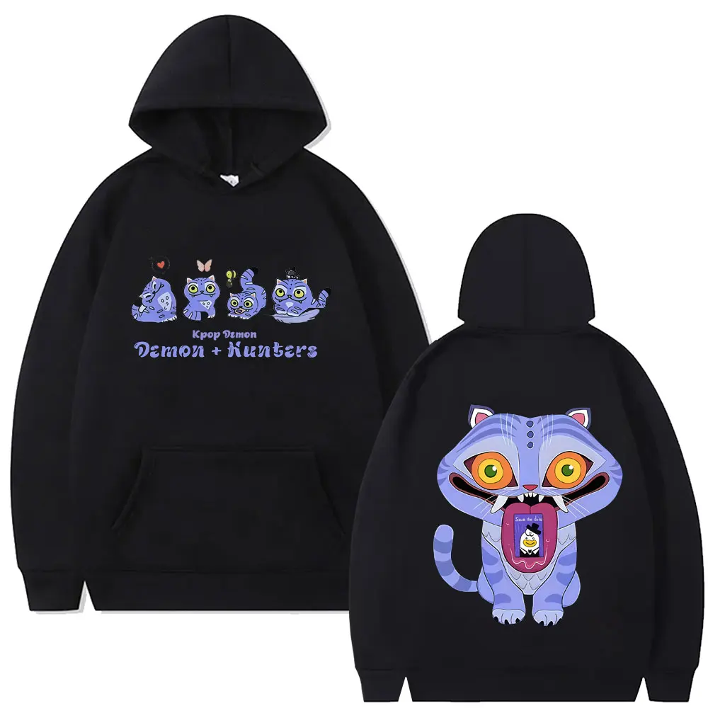 

Kpop Demon Hunters Derpy Tiger Hoodie Men Women Fashion Cartoon Trend Pullover Hoodies Male Vintage Casual Oversized Sweatshirt