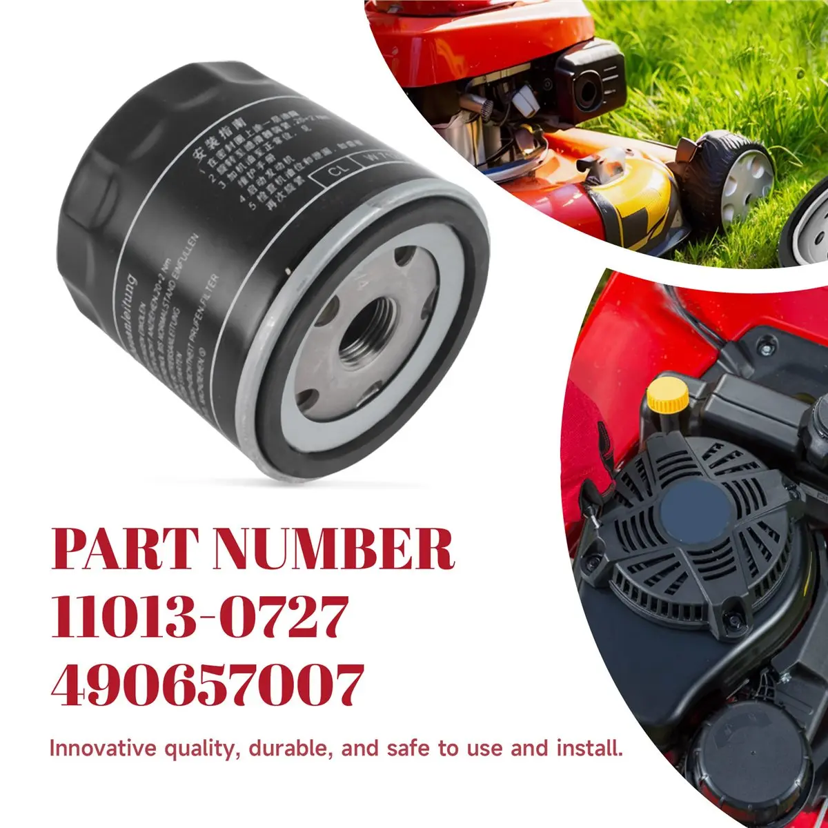Lawn Mower Air Oil Filter Kit 11013-0727 490657007 for FR651V FR691V FR730V FS481V FS541V FS600V