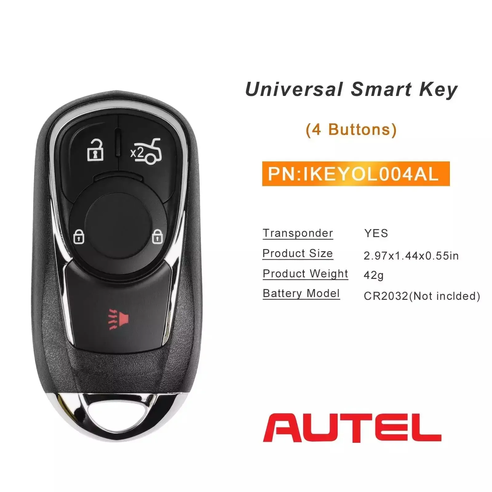 Autel-Maxiim km100e用のユニバーサルスマートキー,4ボタン,ikeyol004al,315mhz,433mhz