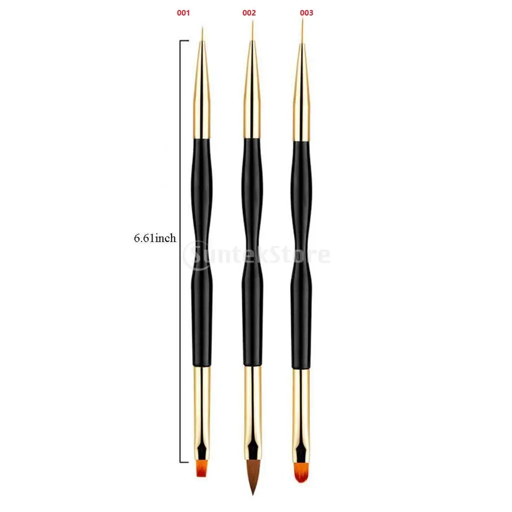 Гель с двойной головкой для рисования цветов, круглая акриловая ручка-кисть для дизайна ногтей «сделай сам»