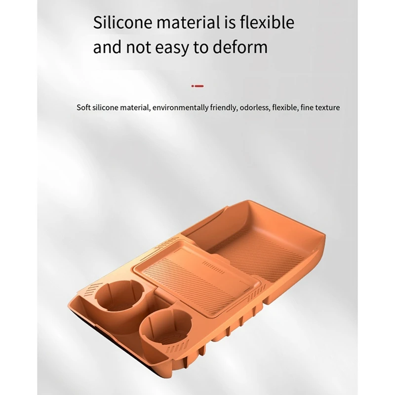 Super Sale For GAC Aion V 2024 2025 2026 Silicone Storage Box Car Central Lower Layer Tray Multi-Functional Stowing Tidying A