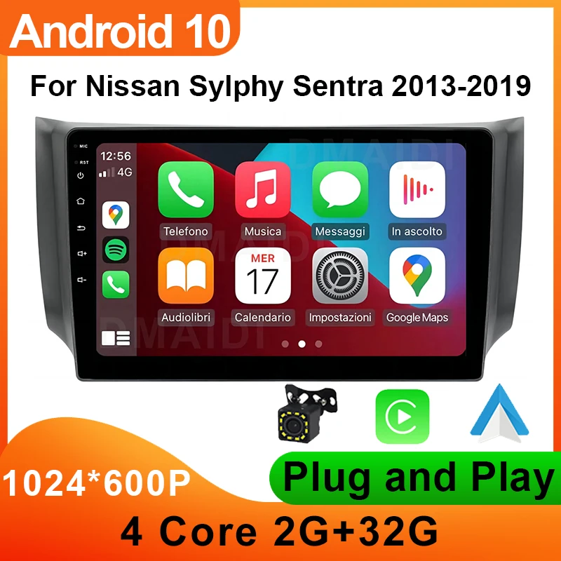 Android Carplay Auto for Nissan Sylphy B17 Sentra 12 2013 2014 2015 2016 2017 2018 2019 Car Radio Multimedia Player Navigation