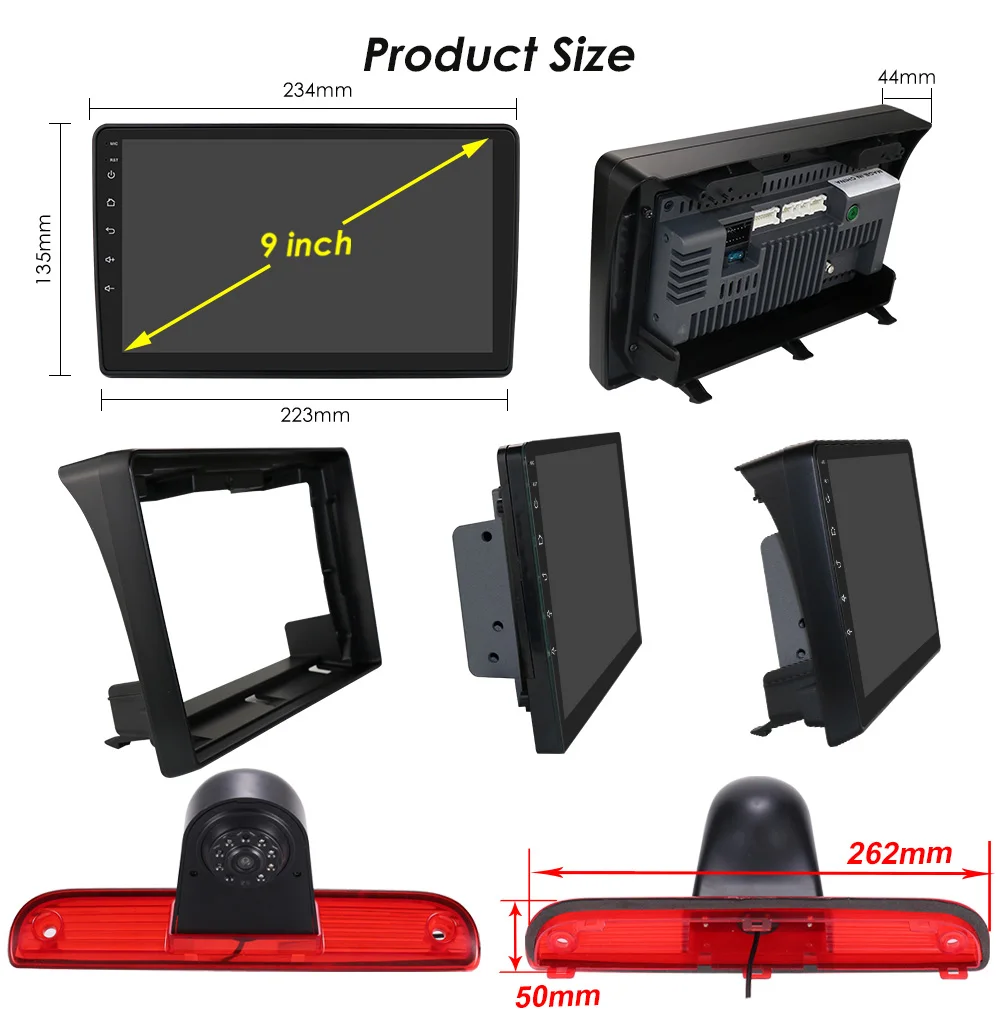 9“Android car radio with Bluetooth CarPlay GPS Navigation+HD reverse camera for Fiat Ducato PEUGEOT Boxer CITROEN Jumper