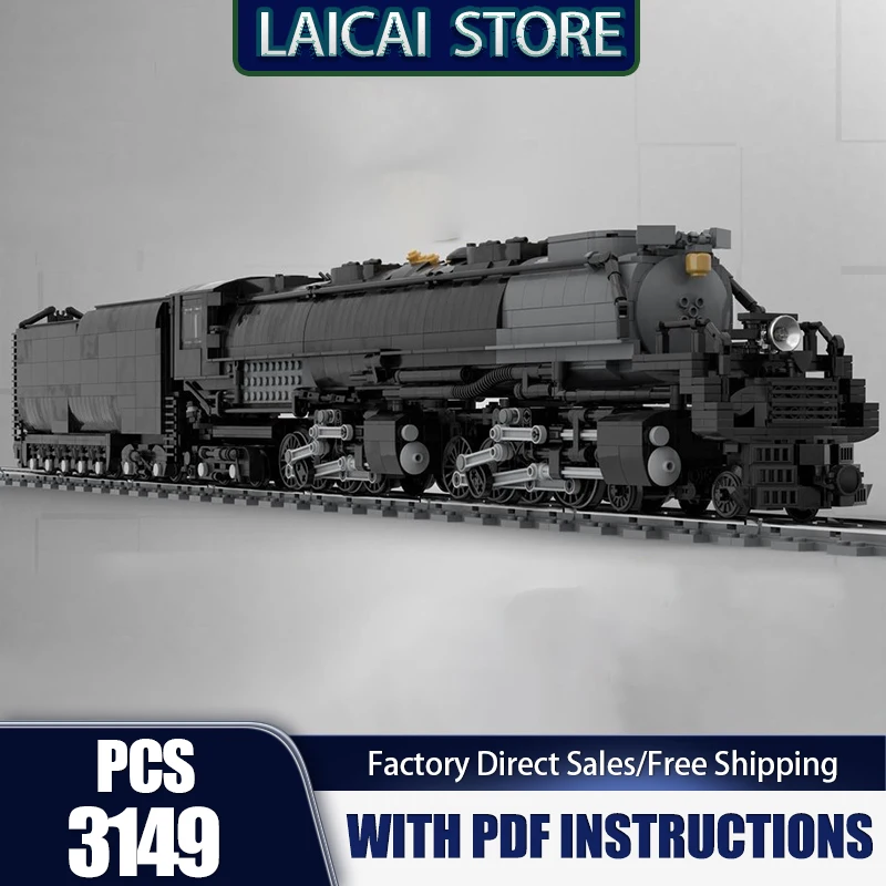 

Модель железнодорожного поезда Moc, строительные кирпичи 4014 «большой мальчик», технология модели поезда, модульные блоки, подарки, рождественские игрушки, сборка DlY