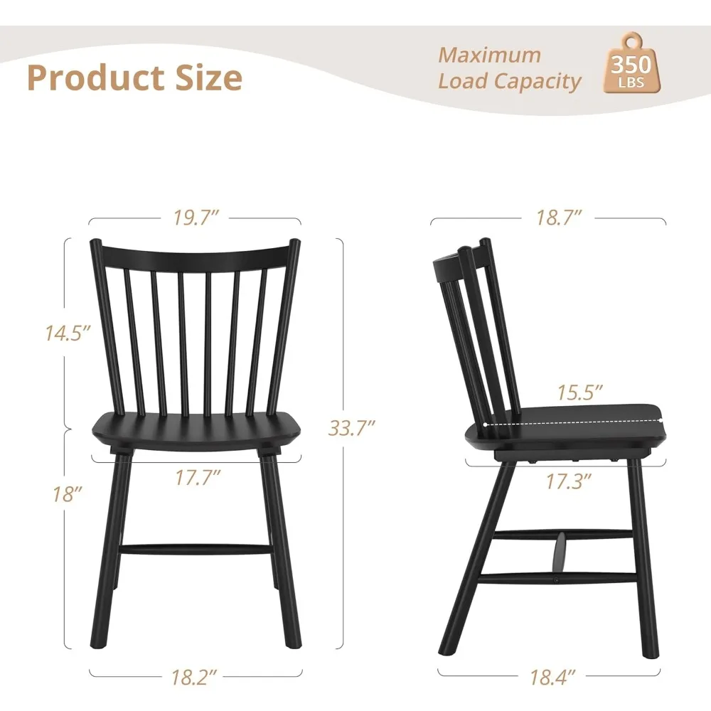 

Набор из 4 стульев, кухонные стулья с деревянной шпинделем на фермерском доме, обеденные стулья Windsor для кухни