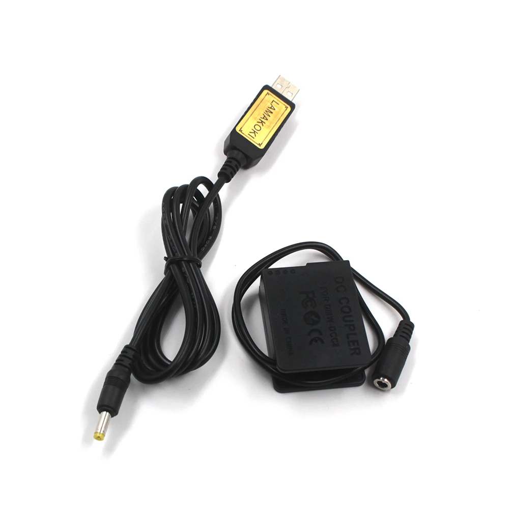 Power bank USB Cable DMW-DCC8 BLC12 BLC12E dummy battery for Lumix DMC-GX8 FZ2000 FZ300 FZ200 G7 G6 G5 G80 G81 G85 GH2 GH2K GH2S