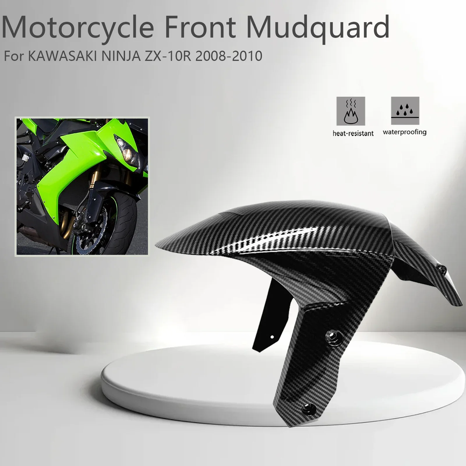 

Motorbike Fender Mudguard For KAWASAKI NINJA ZX-10R ZX 10R ZX10R 2008 2009 2010 Front Fender Splash Guard Tire Cover Fairing