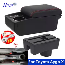 For Toyota Aygo X Armrest Box For Toyota Aygo Car Armrest Storage box cup holder Dedicated Retrofit Interior Car Accessories
