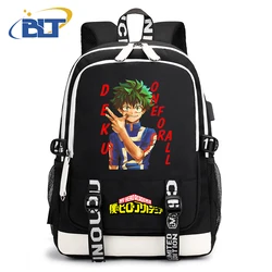 My Hero Academia anime kids school bag youth backpack usb travel bag school gift