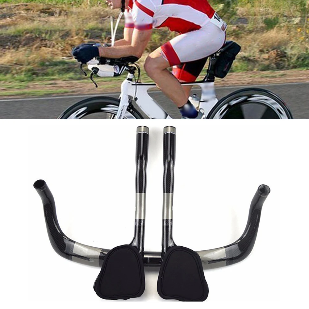 

For Triathlon Bike Rest Handlebars in T800 Carbon Fiber 31 8MM Clamp Designed for Comfort During Extended Cycling