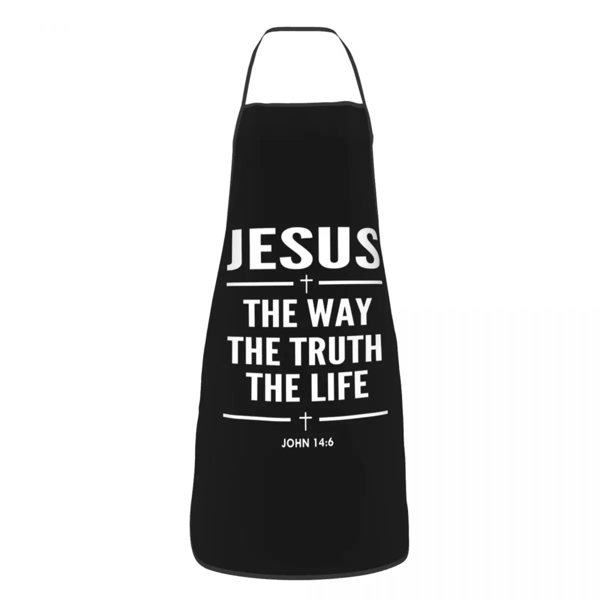

Пользовательский унисекс Иисус Путь Правда Жизнь Кухня Шеф-повар Кулинария Выпечка Фартук Религия Крест Христианская вера Кухня для