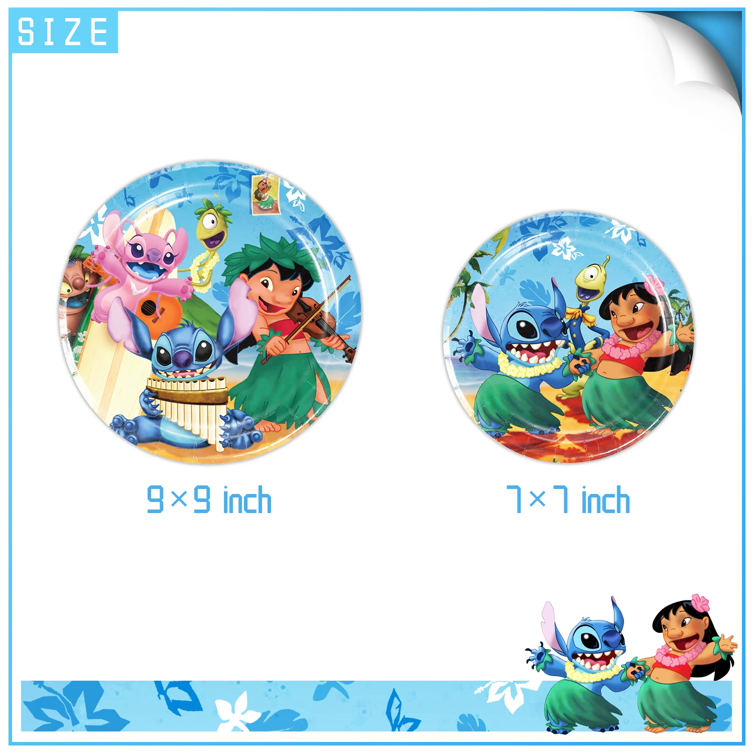 Cartoon Lilo & Stitch Theme Kid Birthday Party Disposable Tableware Balloon Background Decoration Supplies Baby Party Gifts Prop