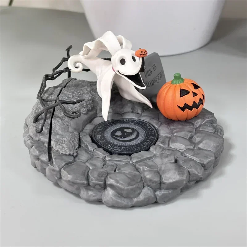 Disney Anime The Nightmare Before Christmas Funny Zero The Ghost Dog Action Figure Desktop Model Ornaments Toy Kid Birthday Gift