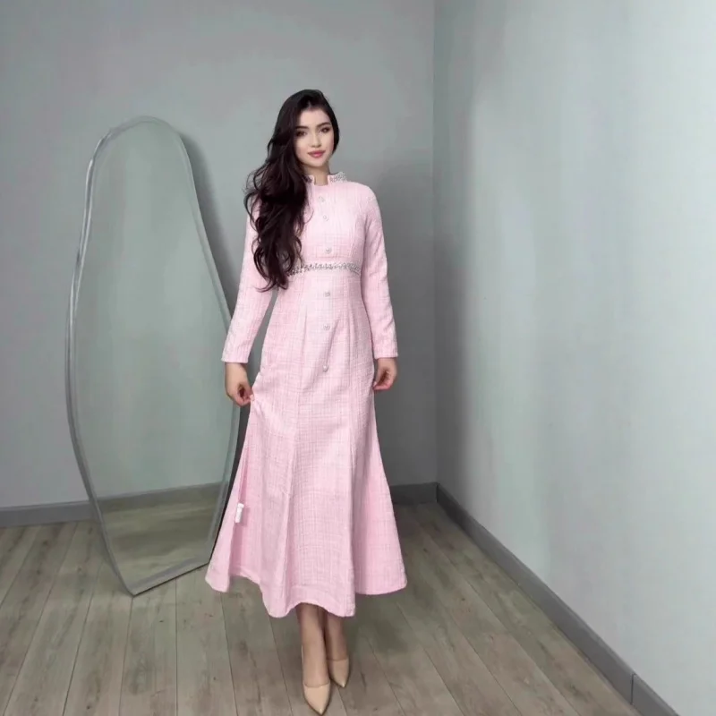 

2025New Autumn Style Slim Elegant Sweet Long Sleeve Dress Comfortable Dress