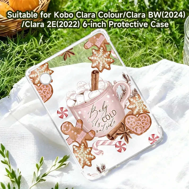 Transparent colored e-reader protective case,shockproof and durable shell,suitable for Kindle10/11/12,Kobo Libra Colour e-reader