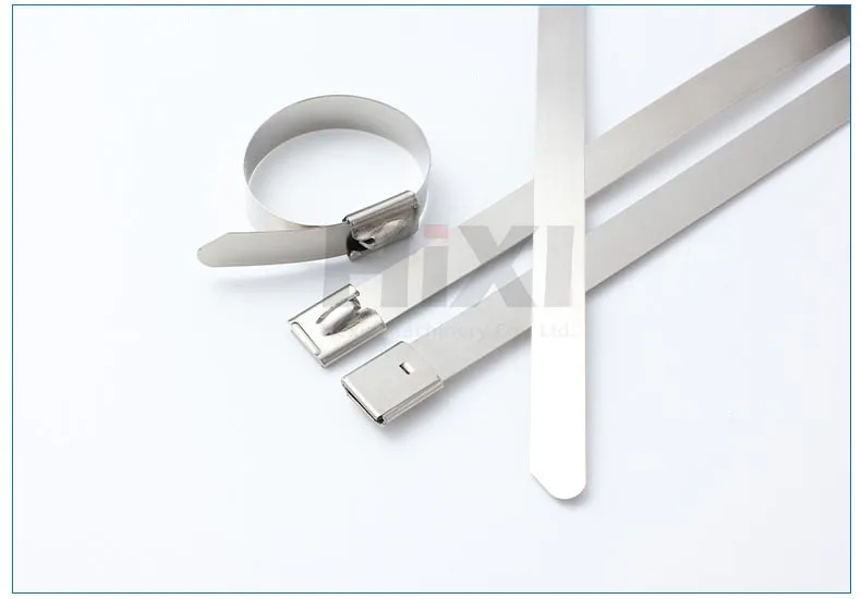 เทปรัด/มัดรวม304สแตนเลส100ชิ้นสายรัดซิปล็อกด้วยตัวเอง200มม. 300มม. 400มม. 450มม. 500มม.