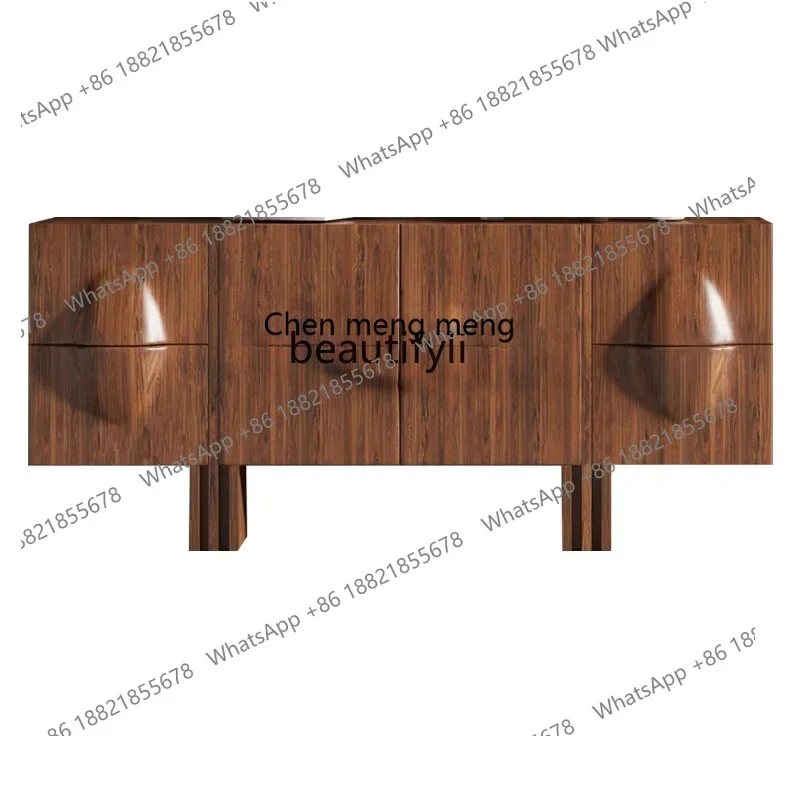 G153 S Nordic retro chest cabinet light luxury living room locker large capacity porch cabinet can be customized