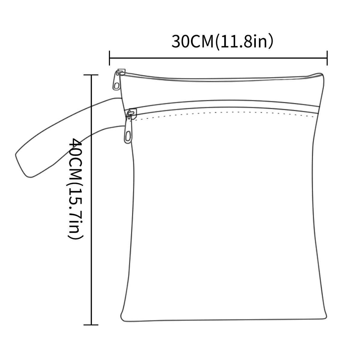 Happyfluit Nieuwe Prints Een Stuk 30*40Cm Dubbele Ritssluiting Kan Worden Opgehangen Natte/Droge Baby Luiertassen Waterdichte Rugzak Herbruikbare Wetbag