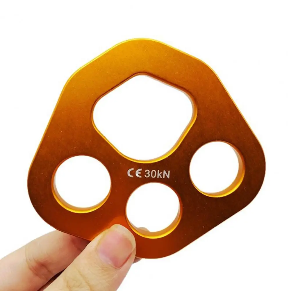 Rigging Plate 4-Hole 30KN Aluminum Alloy Force Plate Mountaineering Expansion Rope Splitter Rigging Climbing Accessories view 3