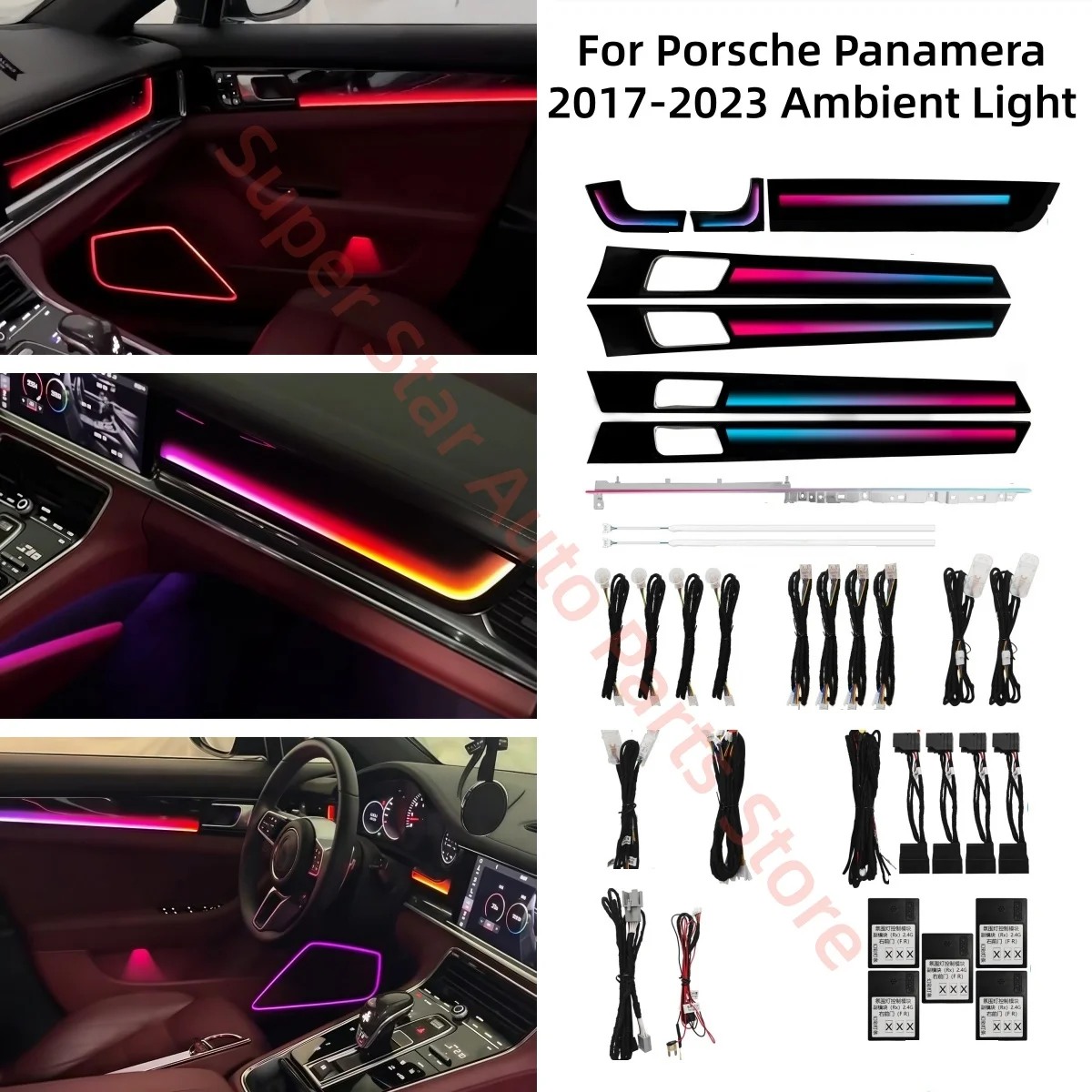 

Ambient Light For Porsche Panamera 2017-2023 Atmosphere Lamp Car interior lighting upgrade car accessories Luminous cover plate