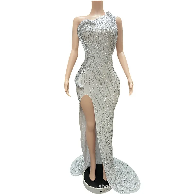 

2026 High-end Snake-shaped Side Slit Temperament Evening Dress Party Theme Show Halloween Costume Miss Universe Pageant Costume