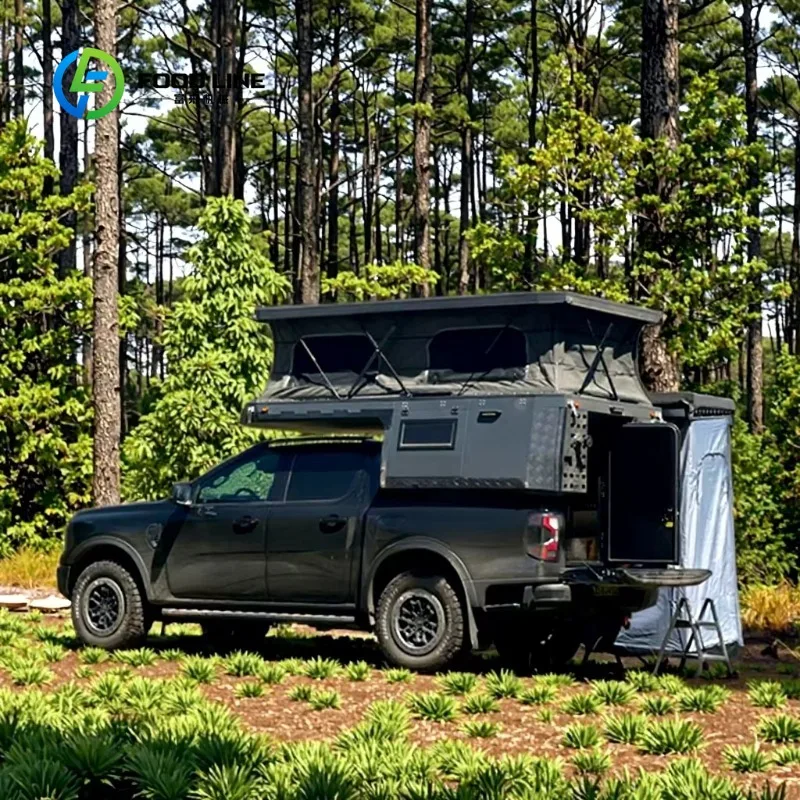 Customized Hard Shell Rooftop Tent On Pickup Truck Camper For Outdoor Camping Gear Wholesale Business