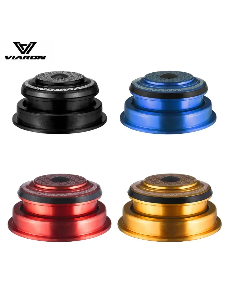 AliExpress BOLANY VIARON Mountain Bike Stem Bowl Group 44*55/56mm Aluminum Alloy Bearings Semi-Hidden Adapter for Straight/Conical Forks