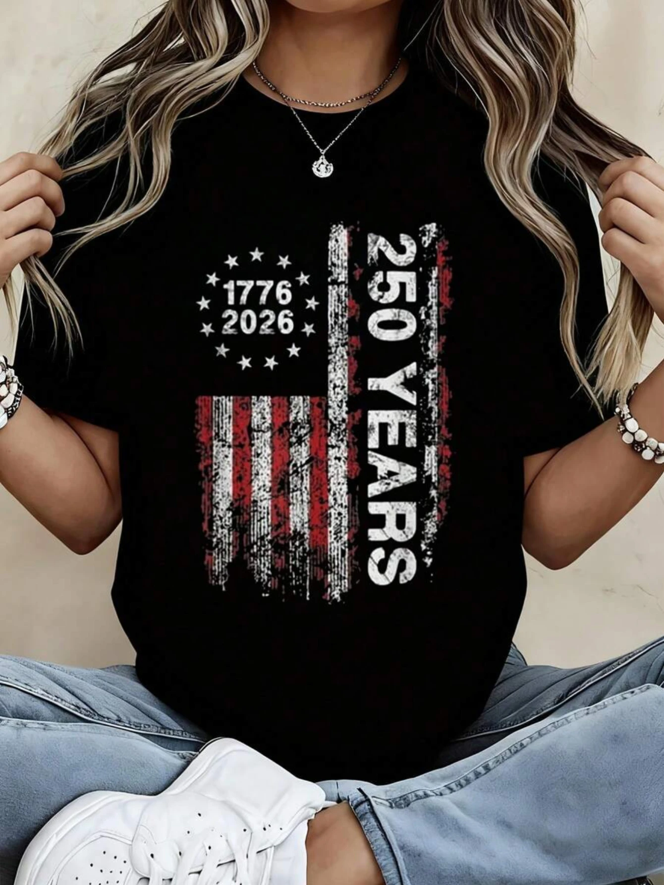 

Винтажные звезды и полосы! Женская футболка больших размеров, полная нежности и прохлады, очень очаровательная.