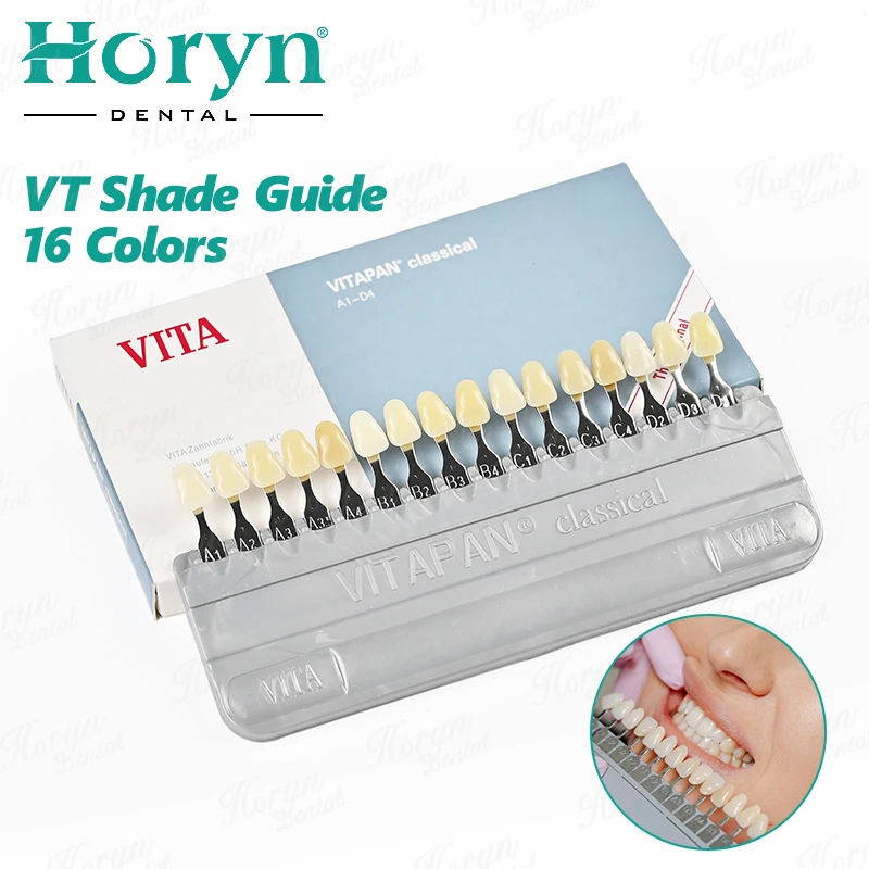 16 Colors Teeth Shade Guide Classical Dentistry Equipment Teeth Whiting Porcelain VITA PAN Tooth Model Colorimetric Plate Beauty