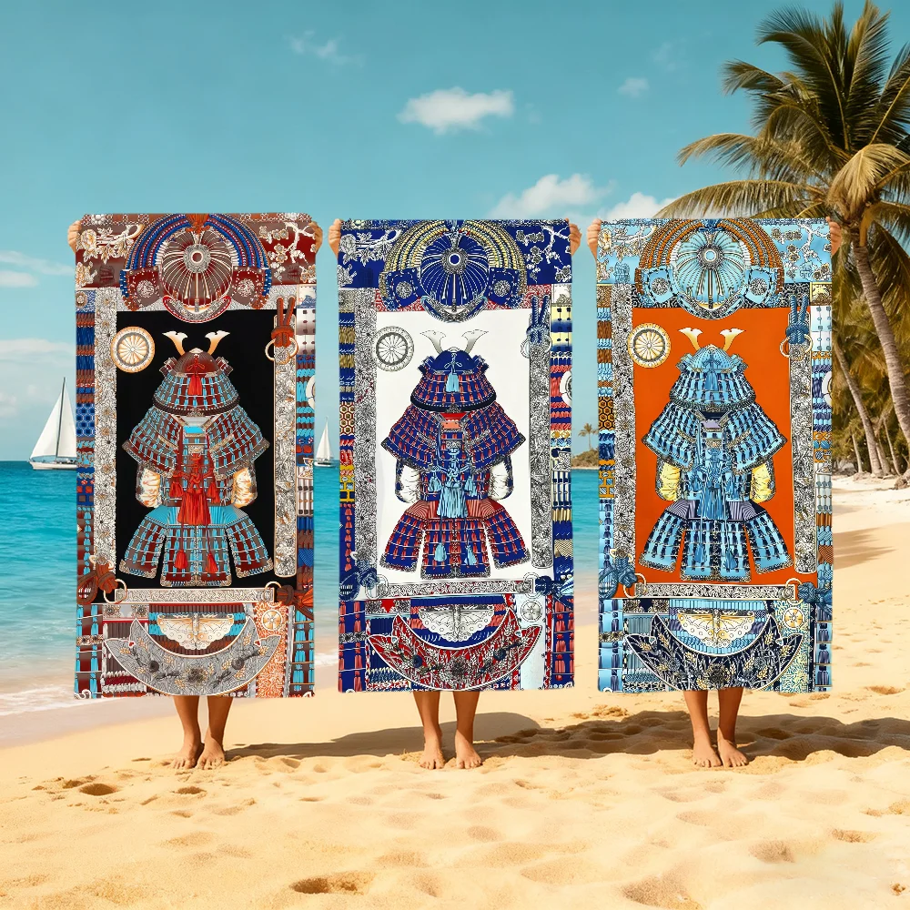 Japanese samurai armor fashion Towel Beach Quick Dry Soft Pool Towels Gift for Travel Gym Shower Camping sports